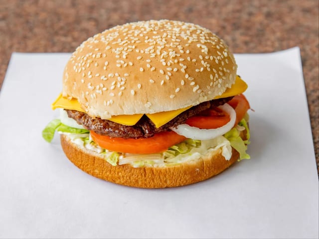 Giant Cheese Burger.